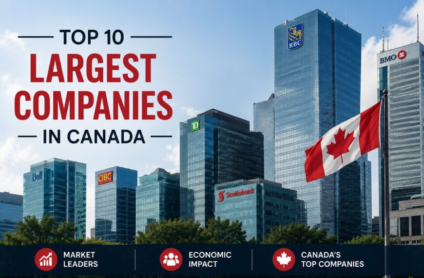 From banking giants to global energy leaders, explore the top 10 largest companies in Canada in 2026 ranked by market value, revenue, influence, and economic impact across major industries.