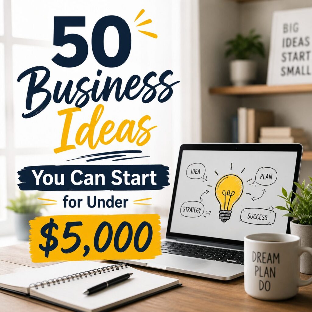 50 Business Ideas You Can Start for Under $5,000 in Canada (2026)
