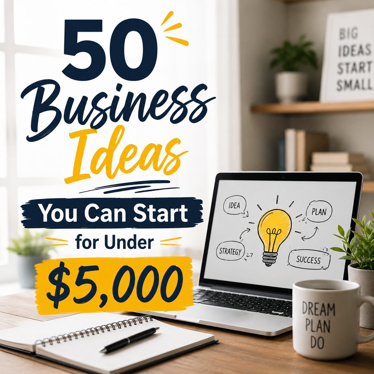 50 Business Ideas You Can Start for Under $5,000 in Canada (2026)